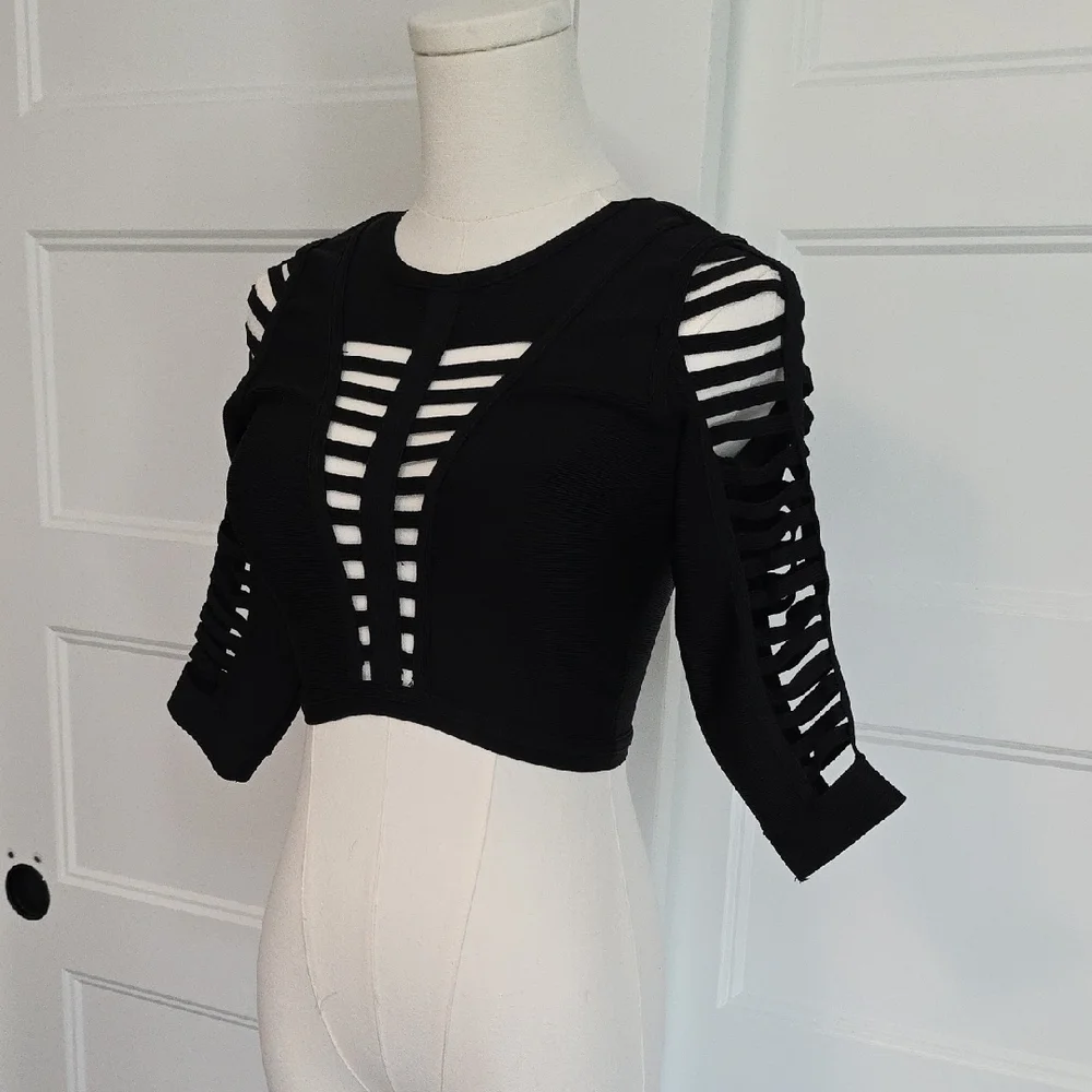 Hera Collection Black Strappy Blouse